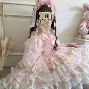 中华风汉元 原创设计Lolita洋装 韩菇凉 素jsk吊带连衣裙 花落雨