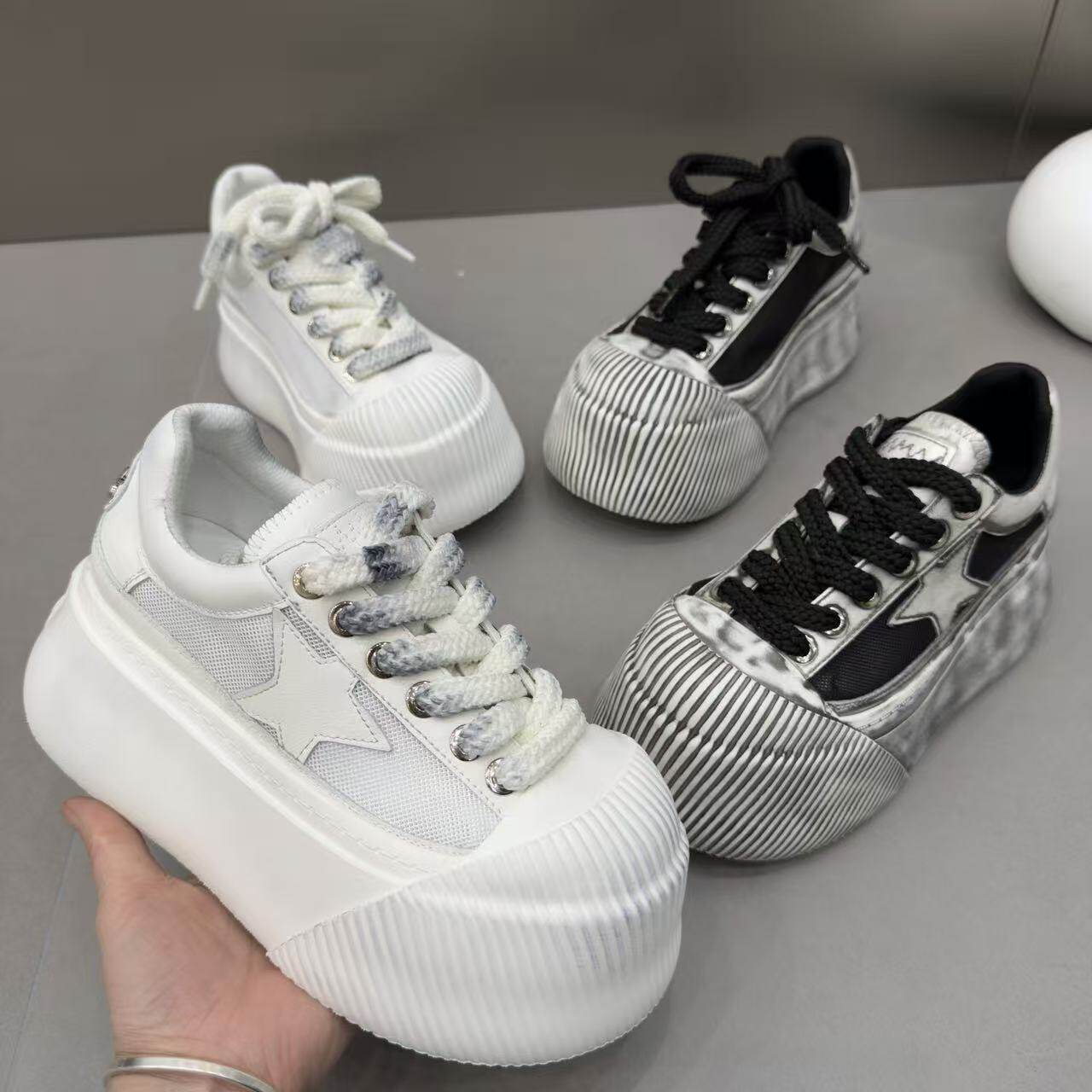 小白鞋女2026春季新款超火今年流行爆款厚底鞋增高小个子2700-17