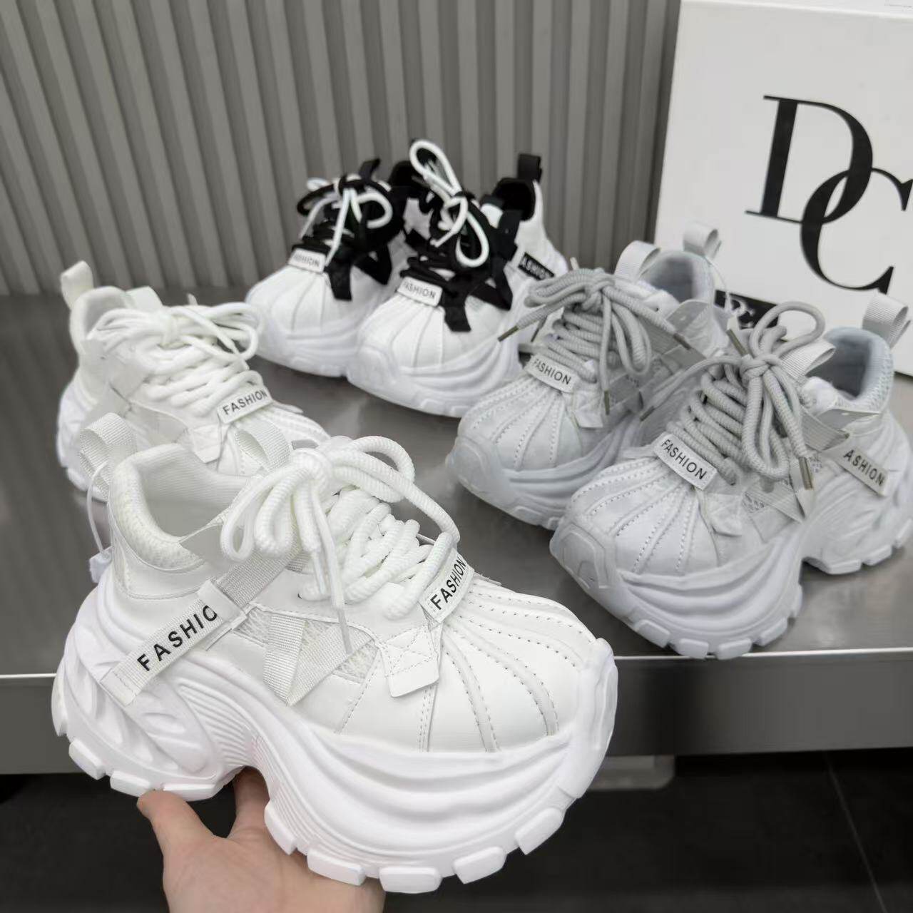 8厘米厚底今年流行老爹鞋女款2026春季新款增高运动休闲8385-138