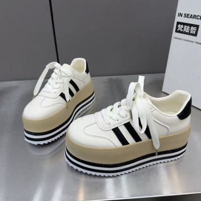 德训鞋女2026新款厚底小白鞋