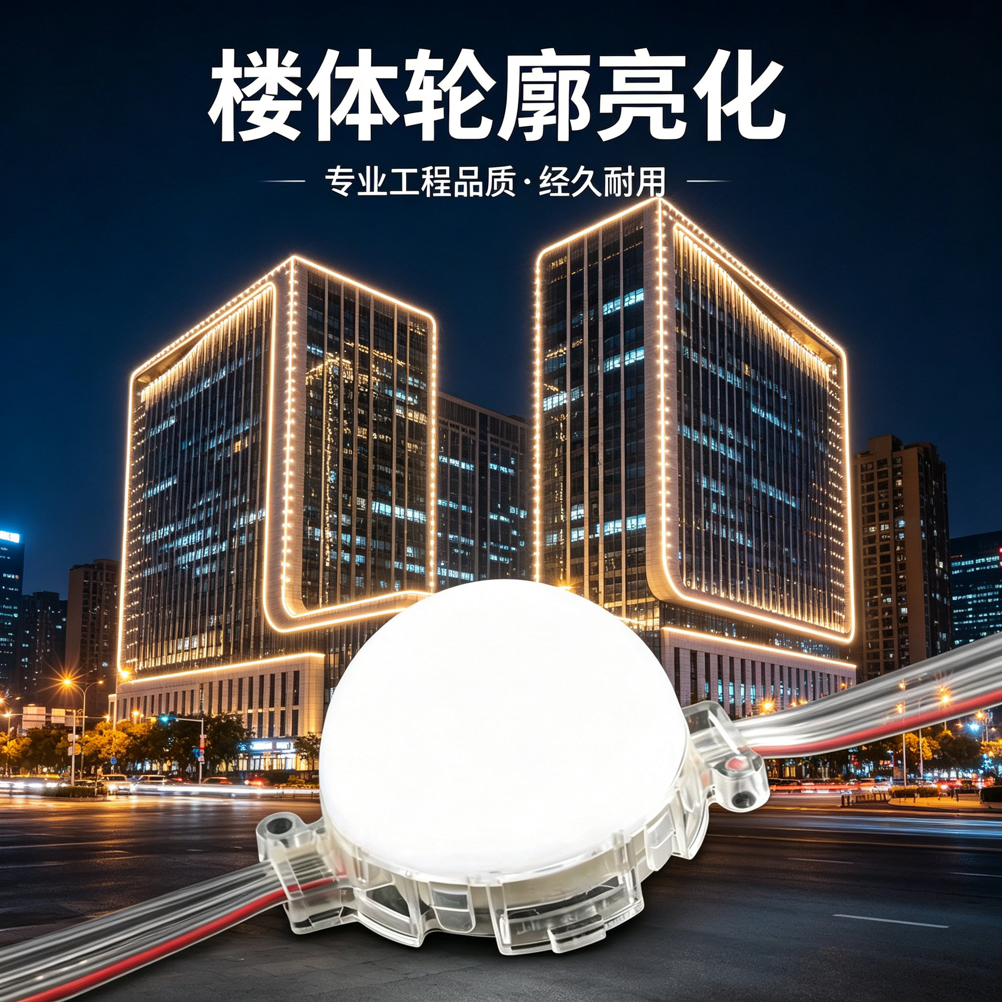 LED跑马灯带户外防水点光源招LED球泡灯