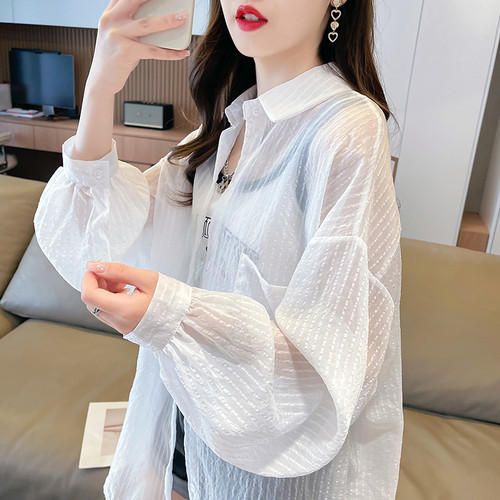 小个子百搭时尚衬衫防晒衣女夏季