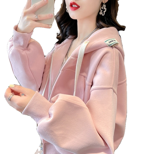 设计感小众外套女春秋季2026新款韩版宽松薄款小个子休闲短款卫衣