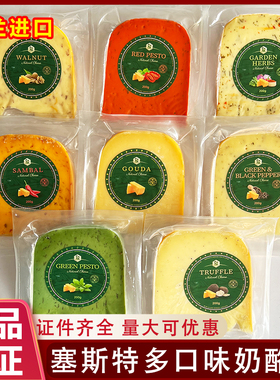荷兰进口塞斯特TULPA高达芝士奶酪再制干酪沙司胡椒干酪乳杆菌
