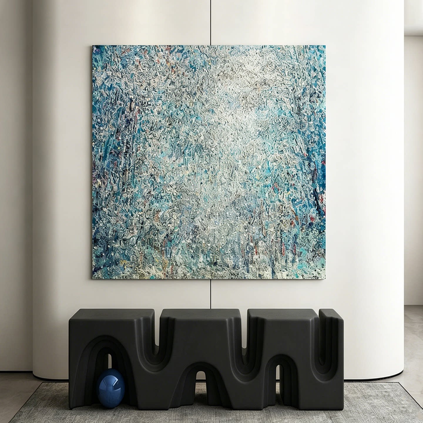 意式极简玄关装饰画新款砂岩肌理高档客餐厅挂画抽象艺术定制壁画图片