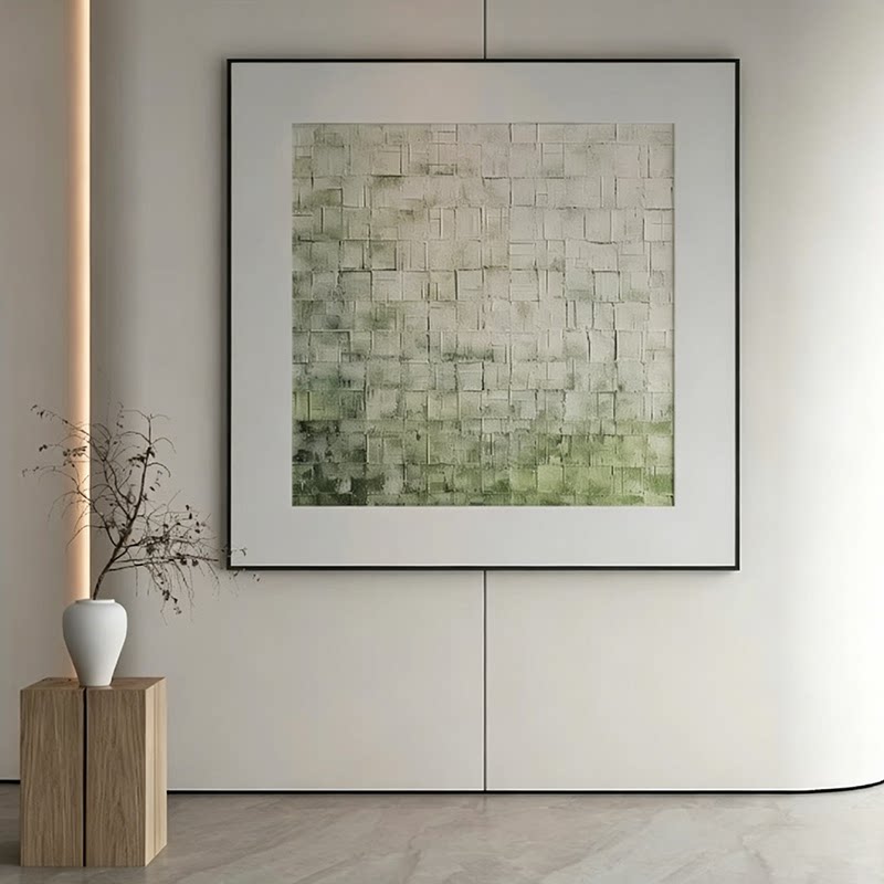 砂岩肌理高端意式轻奢极简玄关装饰画新款客餐厅挂画卧室壁画定制图片
