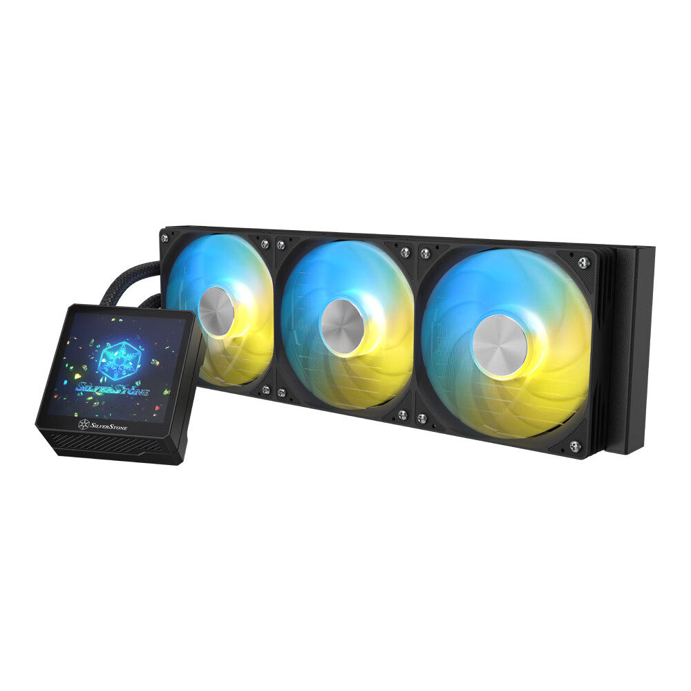 银昕E360黑色三排水冷一体式CPU 360水冷散热器支持U9 285KF/265KF/245KF (多平台扣具3年质保漏液包赔）