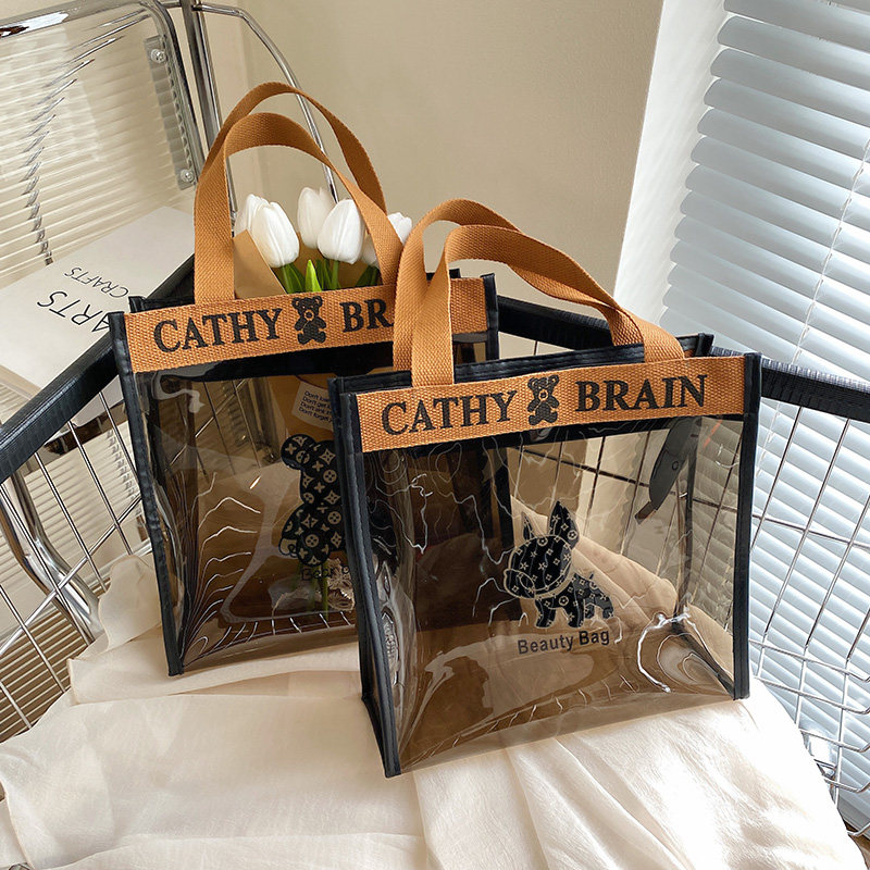 洗漱袋手提高颜值便携式浴兜收纳包2023新款PVC防水大容量化妆包