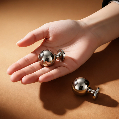 homy hws.钛银色抽屉衣橱柜门把手中古风现代极简复古单孔小拉手