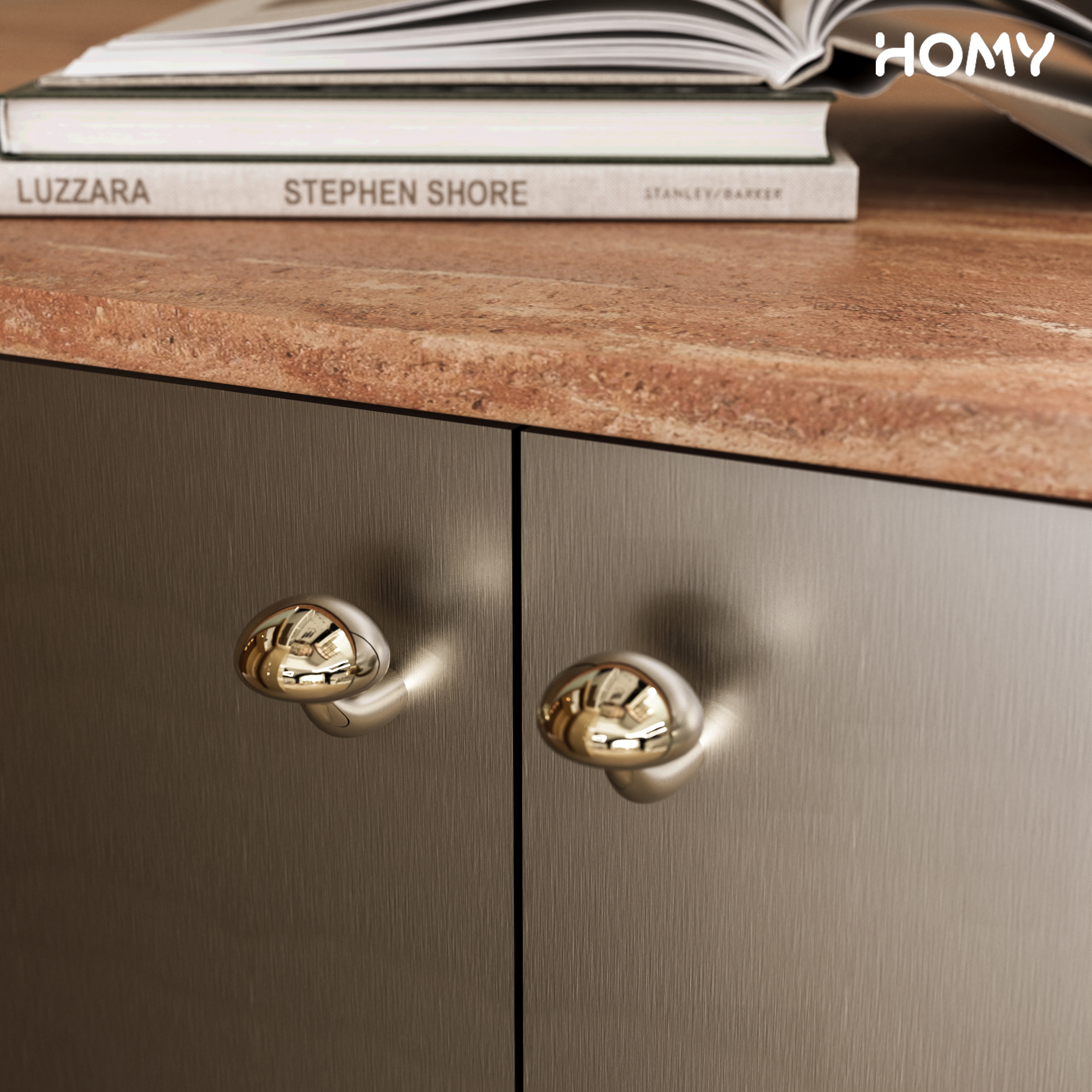 homyhws.钛银色设计亮面黄铜单孔小拉手中古风衣柜抽屉橱柜门把手