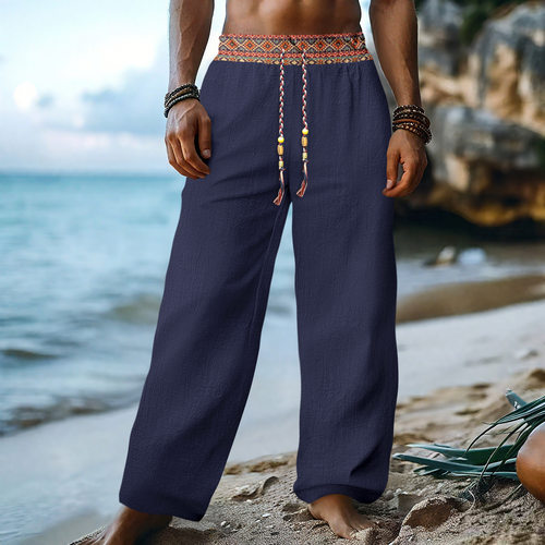 男士系绳休闲直筒裤Men's drawstring casual straight leg pants