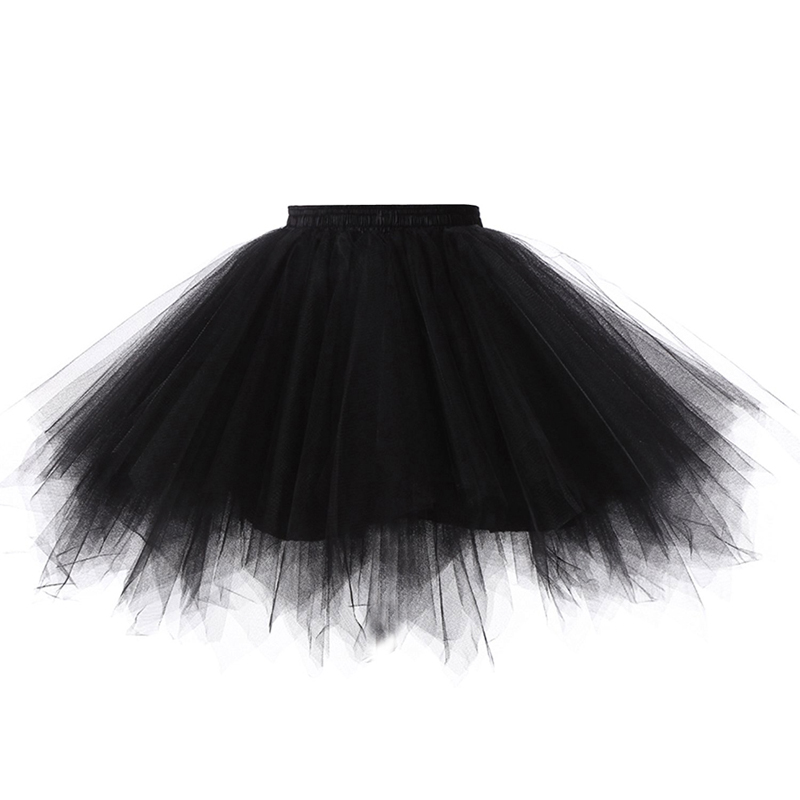 Women Solid Color Puff Ballet Tulle Skirt 纯色蓬蓬芭蕾舞纱裙
