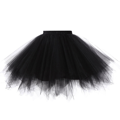 Women Solid Color Puff Ballet Tulle Skirt 纯色蓬蓬芭蕾舞纱裙