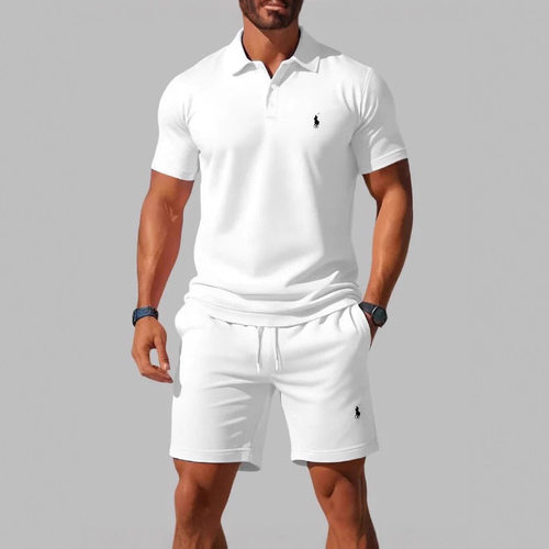 印花上衣短裤男士休闲套装Printed top shorts men's casual suit