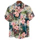 Style Shirt休闲衬衫 Short Summer Beach Floral Sleeve Lapel 领