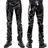 Leather 长裤 Cycling Biker Faux Pants男士 Waterproof Street