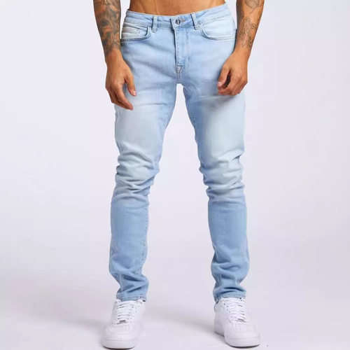 Men's slim fit pleated straight legpants男士修身褶皱直筒长裤
