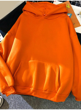 Minimalist solid color drawstring hoodie简约纯色抽绳连帽卫衣
