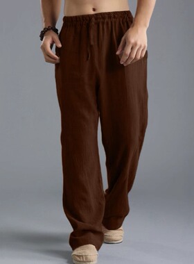 Large solid color breathable sports pant大码纯色透气运动长裤