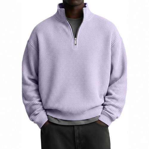 Men's high neck zipper casual hoodie 男士高领拉链休闲卫衣