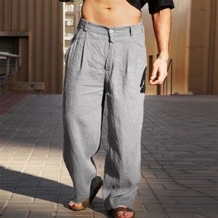 Wrinkled wide leg breathable jogging pants褶皱阔腿透气慢跑裤