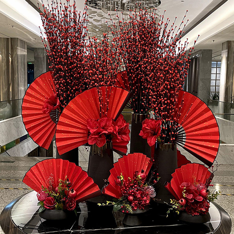 大堂客厅仿真花发财果酒店