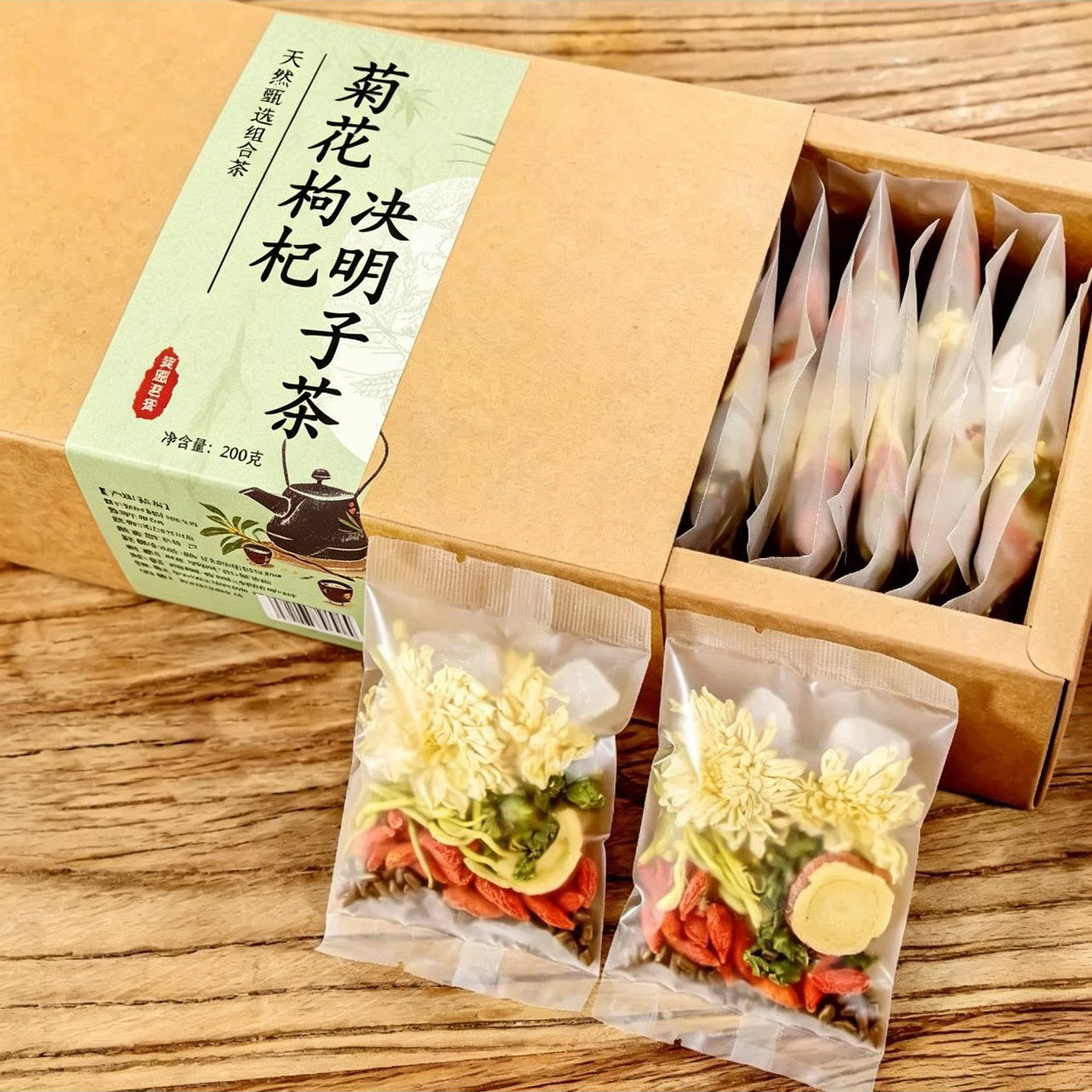 菊花枸杞决明子养肝茶护肝茶明目护眼金银花清热去火除湿男女士