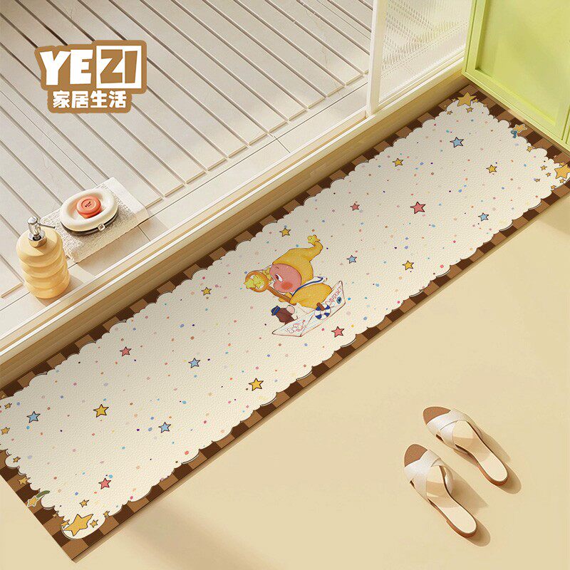星星人地垫门槛石门口吸水脚垫子长条门垫浴室卫生间防滑家用地毯