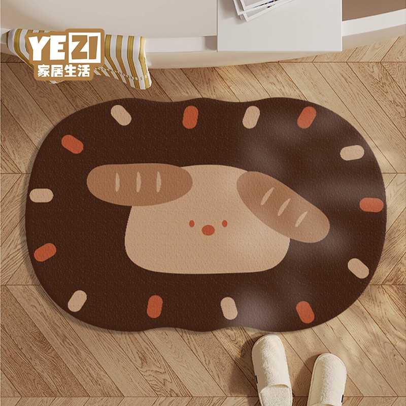 面包小狗浴室地垫吸水速干脚垫