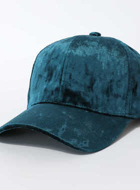 2024新款韩版丝绒棒球帽女秋冬保暖鸭舌帽子男潮牌时尚百搭遮阳帽