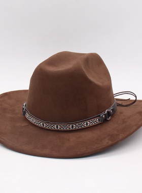 四季一字顶藏式帽子男女士大檐帽英伦风爵士帽宽檐黑色礼帽