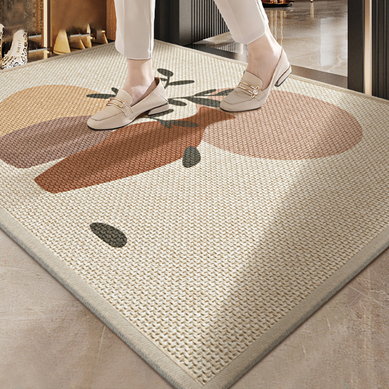 高档进门地垫棉麻门垫脚垫入户门卧室防滑卫生间门口蹭脚垫子地毯