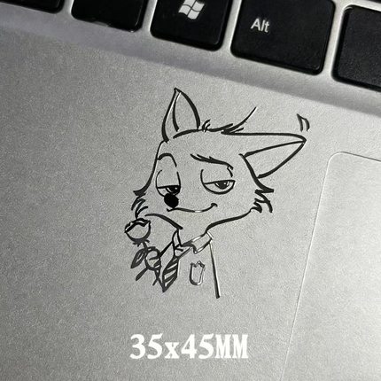 新款朱迪尼克疯狂动物城金属贴笔记本电脑平板装饰金属立体贴纸