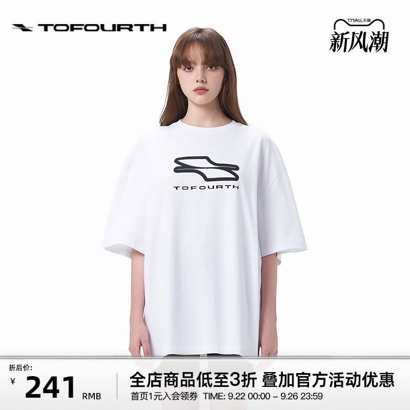 TOFOURTH短袖印花男女同款T恤