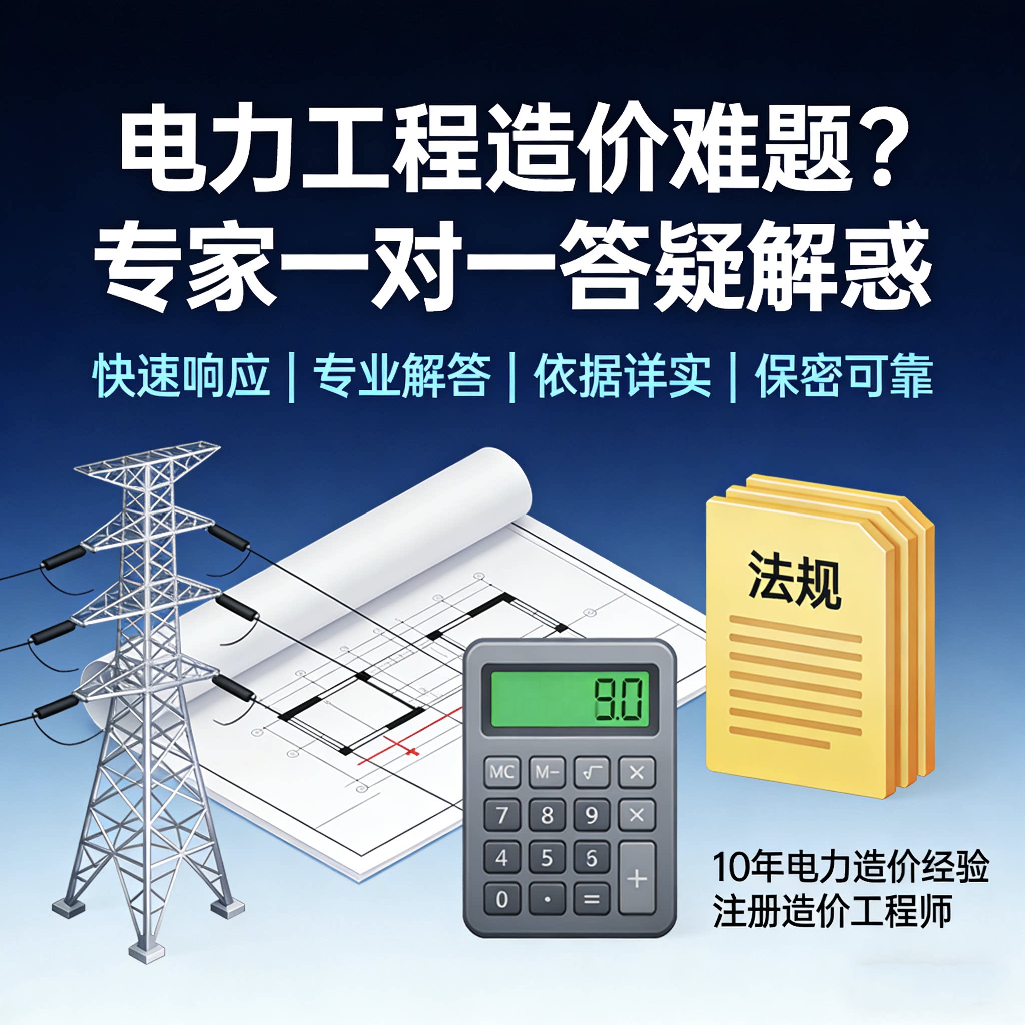电力造价答疑咨询 帮找定额政策依据 预结算投标报价造价争议解决