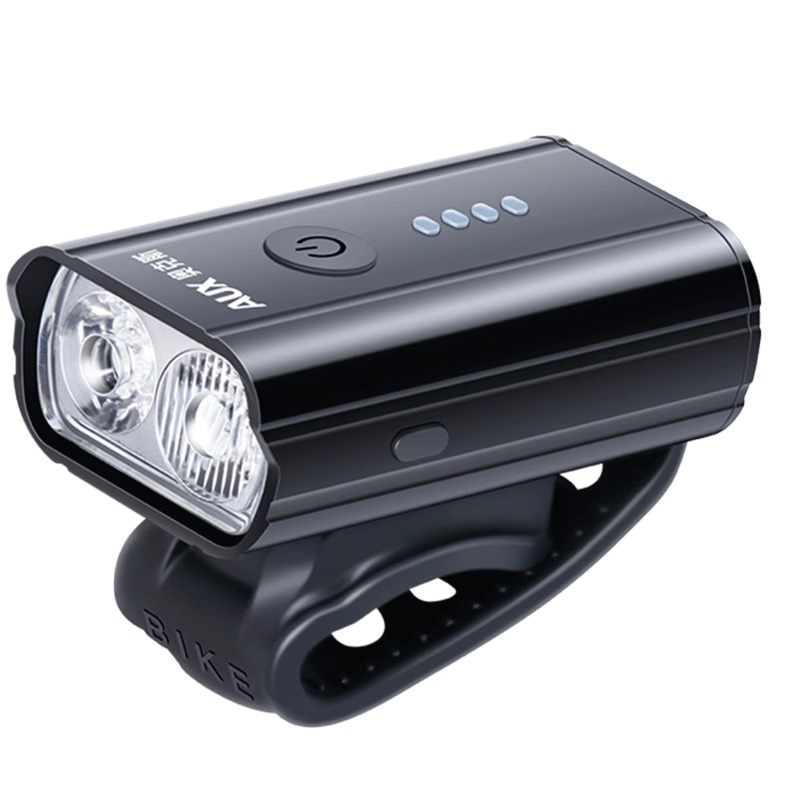 奥克斯山地车自行车夜骑灯前灯尾灯夜间照明骑行装备骑行强光电筒