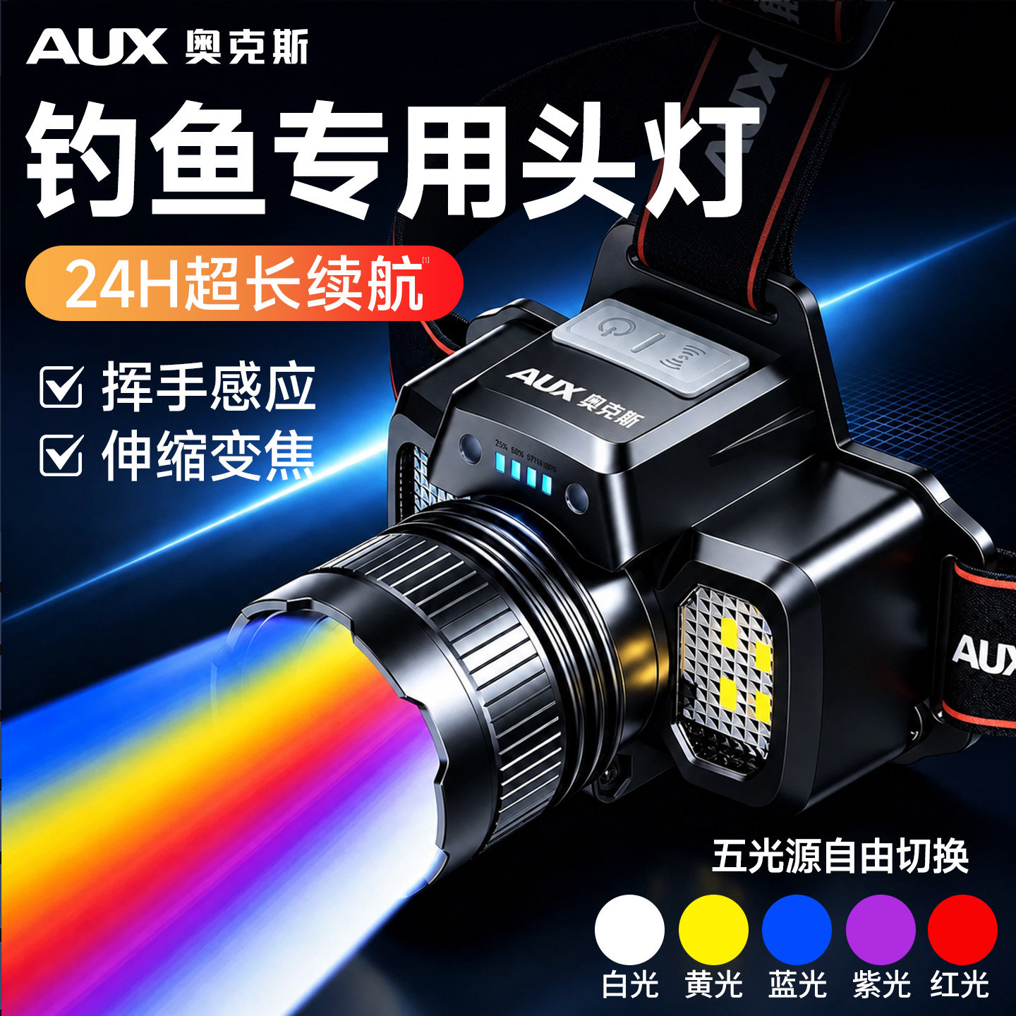 钓鱼头灯｜超长续航通宵夜钓看漂