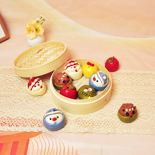 圣诞礼物馒头平安果雪人圣诞老人