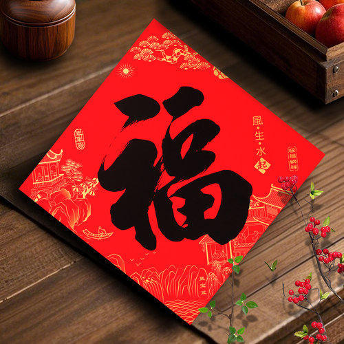 马年春节过年福字门贴门幅