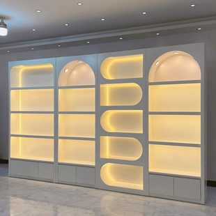 化妆品展示柜美容院产品货柜高端大气护肤品陈列架美甲店彩妆柜子