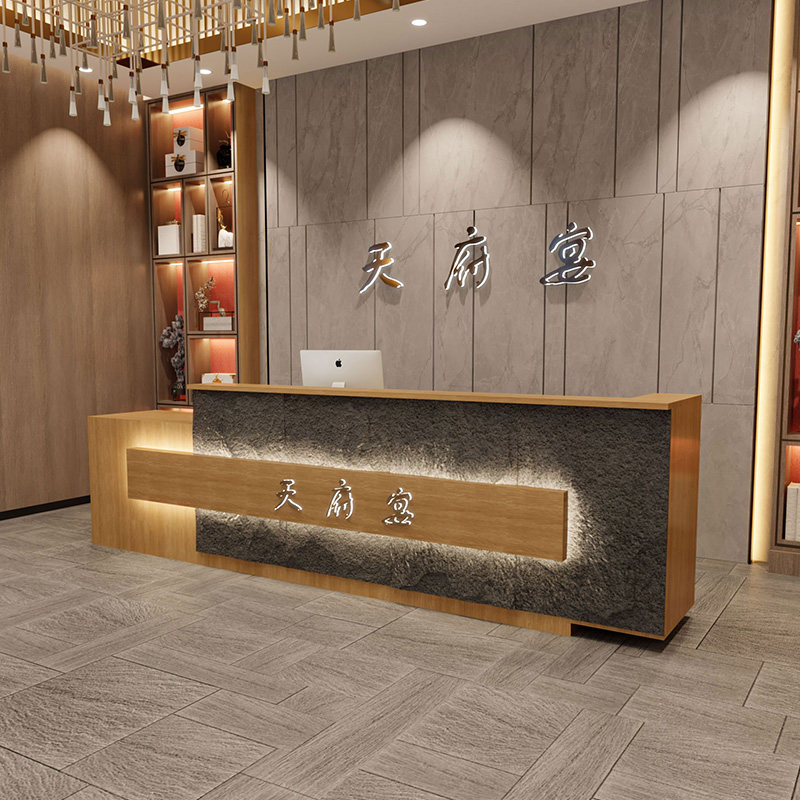 中式收银台饭店柜台民宿