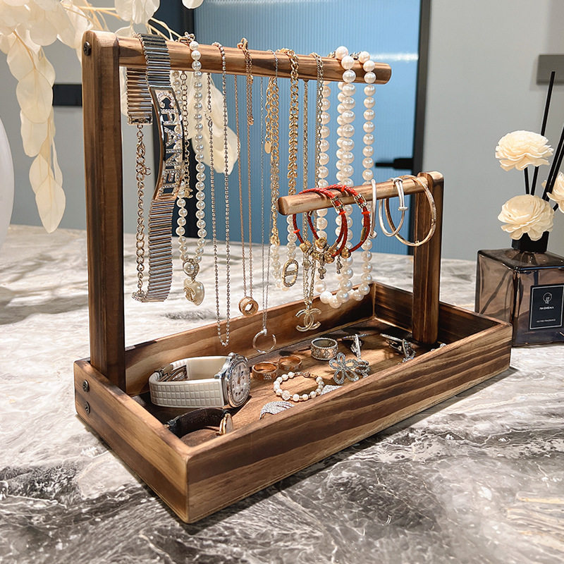 实木手串桌面收纳盒展示架手表文玩手链手镯佛珠古玩玉石手环首饰