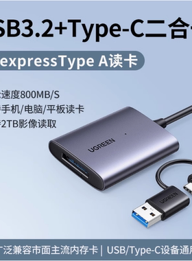 Ugreen绿联CM516读卡器cfe-aCFexpressA存储卡3.2typecusb口45177