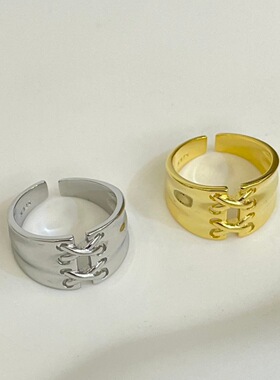 S925银韩版东大门ins风交叉戒指简约日常时尚百搭指环气质优雅潮