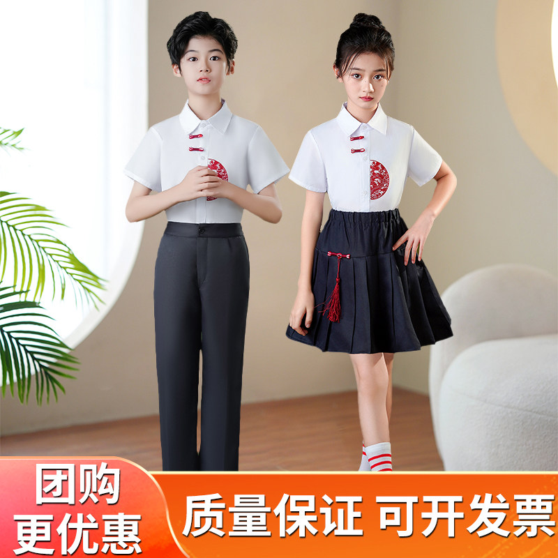 六一儿童大合唱演出服中小学生啦啦操队幼儿男女童中国风表演服装