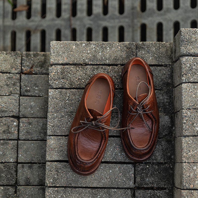 熊周周做旧固特异缝线袋鼠鞋