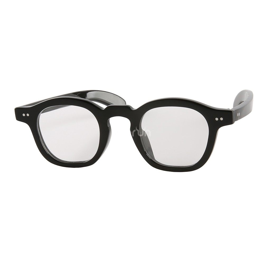 经典方形拱鼻梁铆钉黑色水牛角防蓝光老花阅读近视光学眼镜架男女