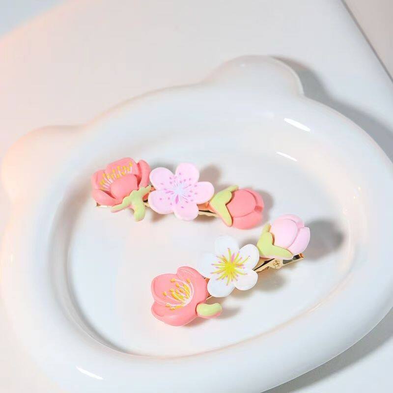森系樱花发夹8Y可爱甜美刘海夹发饰