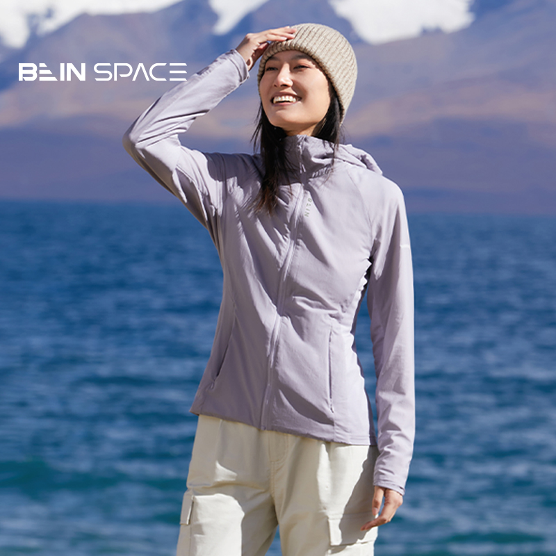 戶外運動透氣保暖連帽修身棉服