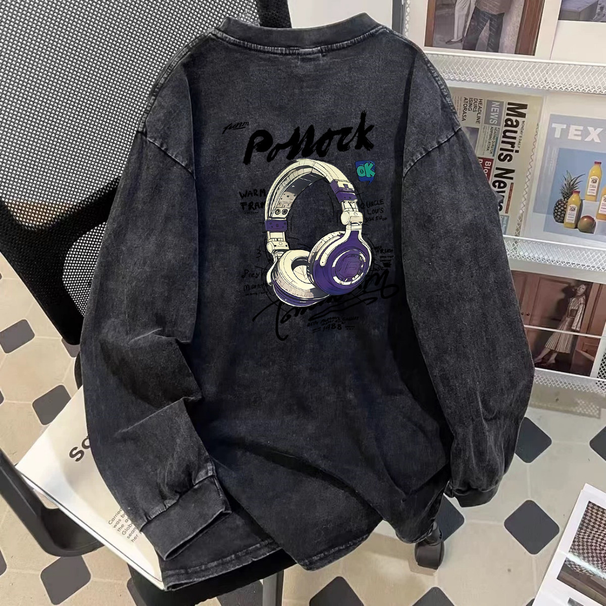 奥特莱斯~尾货清仓捡漏高街小众做旧水洗纯棉长袖T恤男女百搭上衣,男装,时尚防晒服,淘宝优惠券,粉丝福利购,淘宝优惠卷